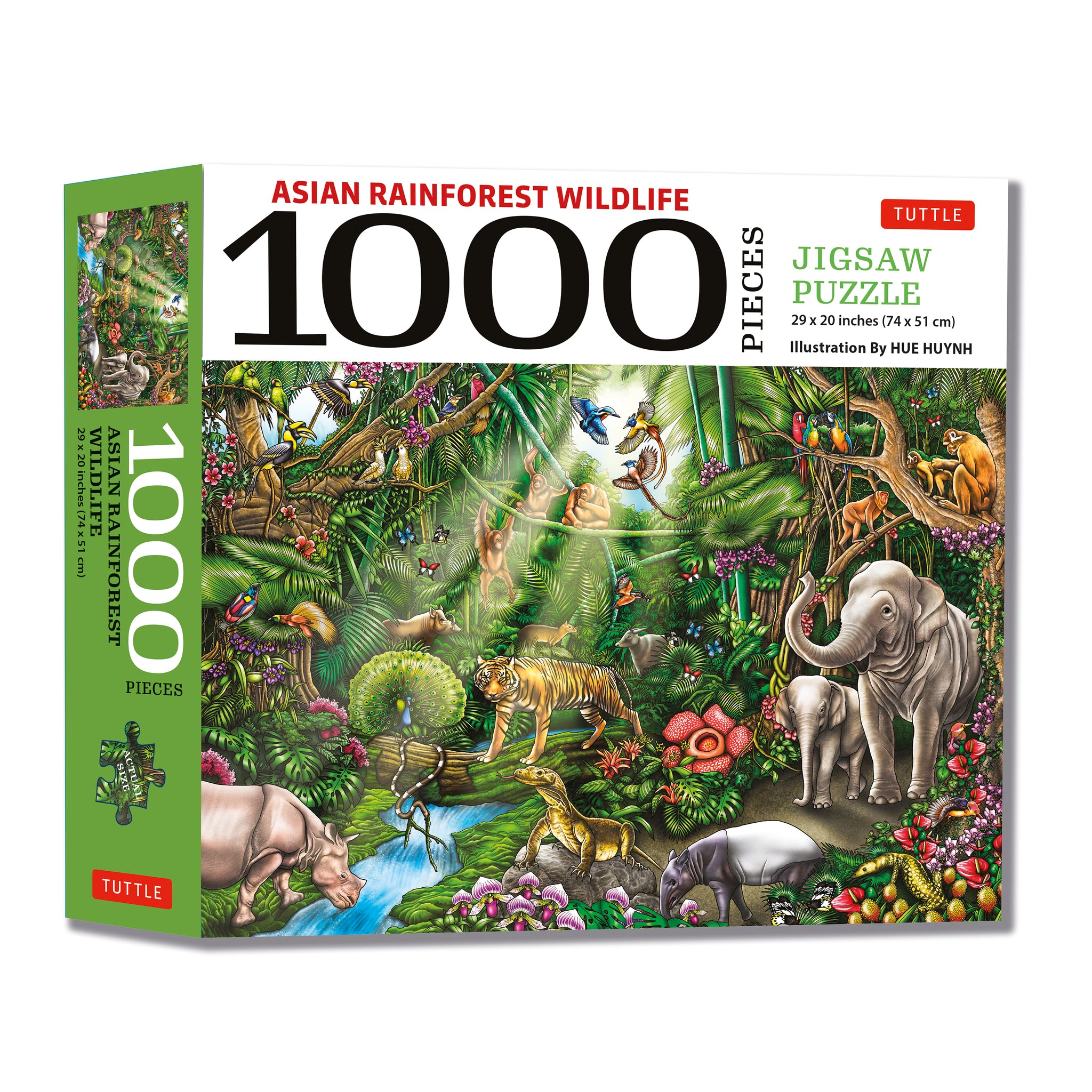 Cover image for Asian Rainforest Wildlife - 1000 Piece Jigsaw Puzzle ISBN 9780804858700